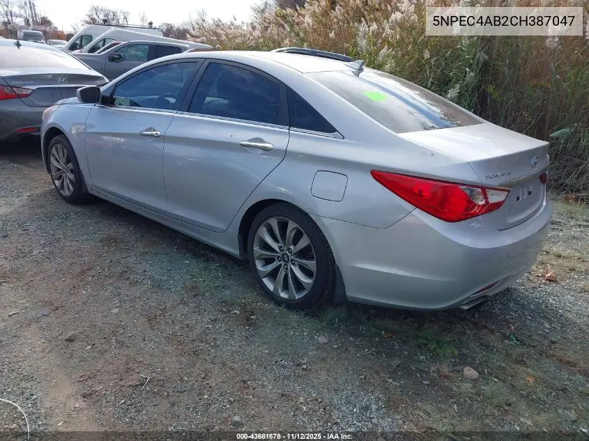 5NPEC4AB2CH387047 2012 Hyundai Sonata Se 2.0T