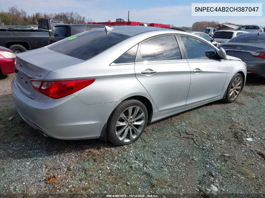 5NPEC4AB2CH387047 2012 Hyundai Sonata Se 2.0T