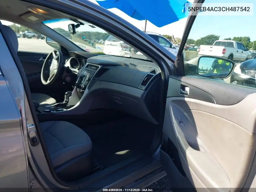 5NPEB4AC3CH487542 2012 Hyundai Sonata Gls