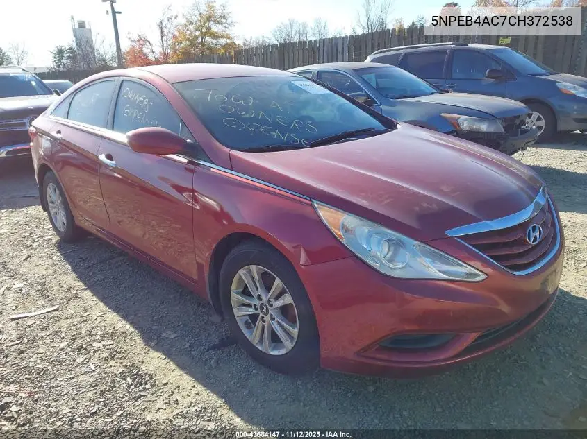 5NPEB4AC7CH372538 2012 Hyundai Sonata Gls