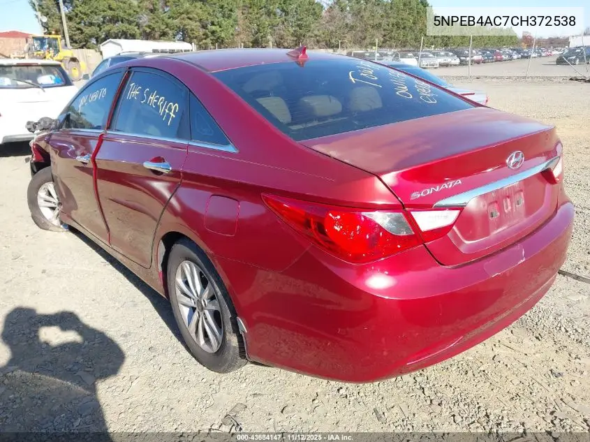 5NPEB4AC7CH372538 2012 Hyundai Sonata Gls