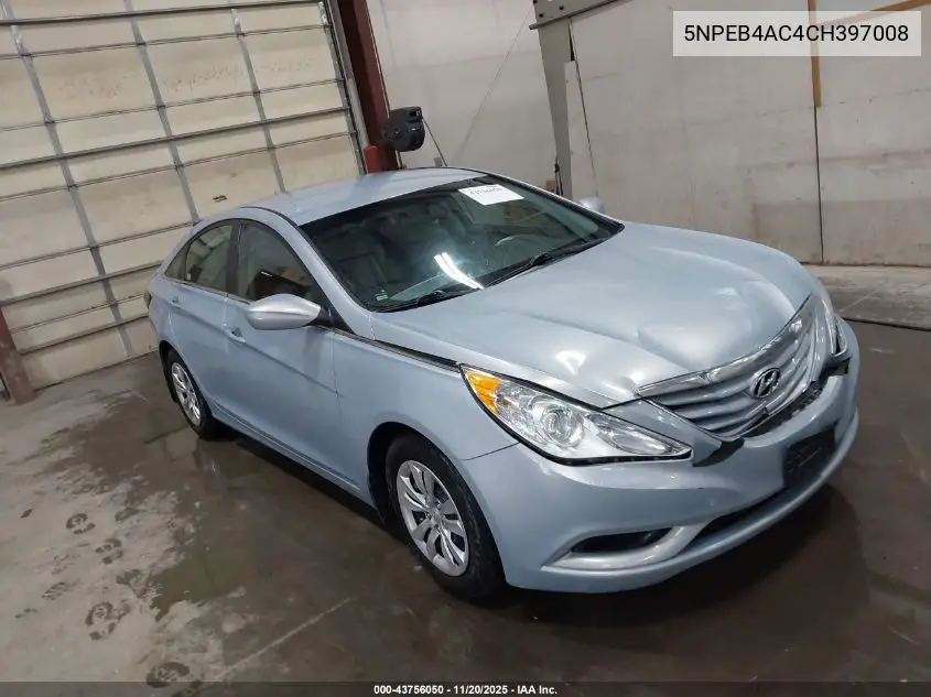 5NPEB4AC4CH397008 2012 Hyundai Sonata Gls