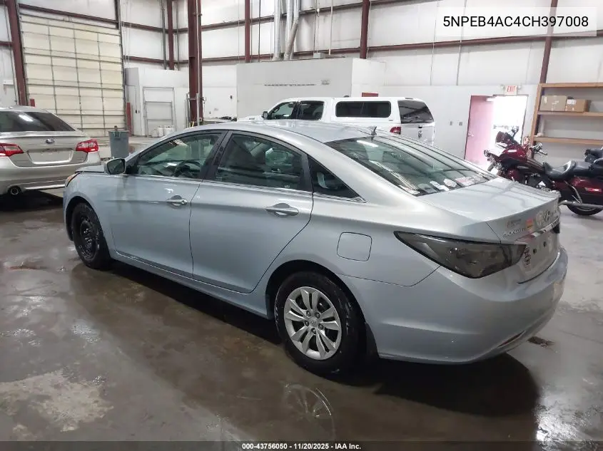 5NPEB4AC4CH397008 2012 Hyundai Sonata Gls
