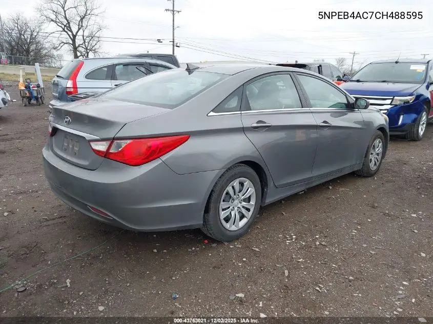 5NPEB4AC7CH488595 2012 Hyundai Sonata Gls