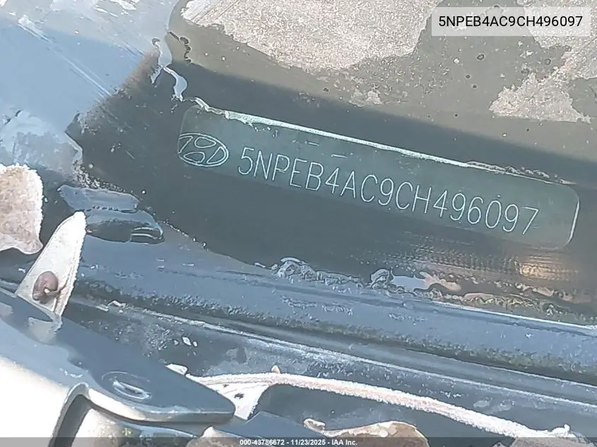 5NPEB4AC9CH496097 2012 Hyundai Sonata Gls