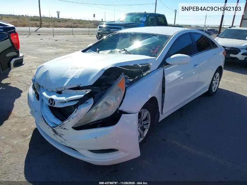 5NPEB4AC9CH342103 2012 Hyundai Sonata Gls