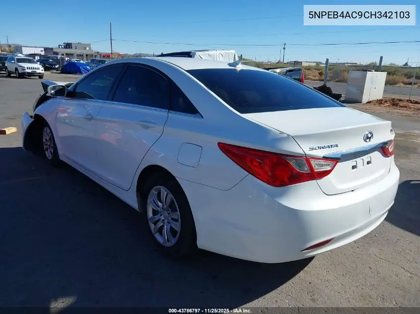 5NPEB4AC9CH342103 2012 Hyundai Sonata Gls