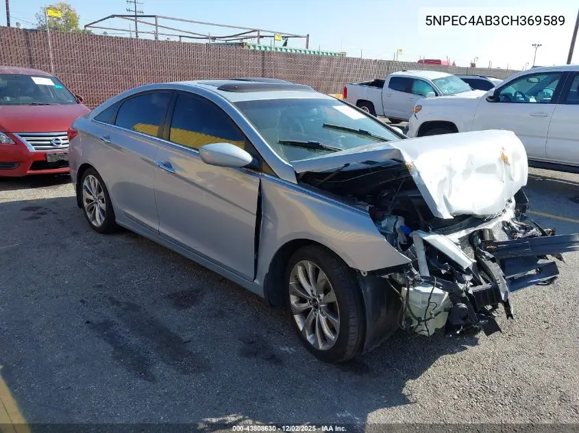 5NPEC4AB3CH369589 2012 Hyundai Sonata Se 2.0T