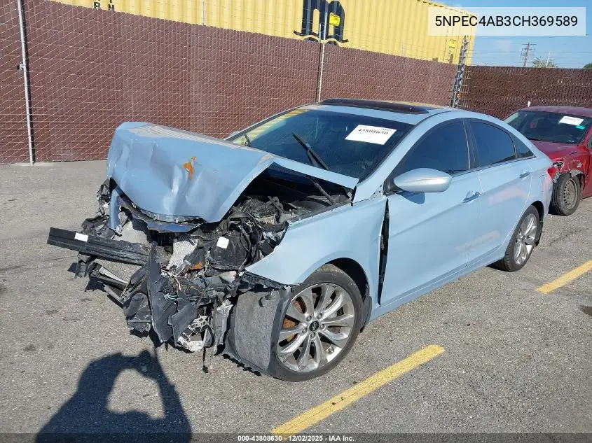 5NPEC4AB3CH369589 2012 Hyundai Sonata Se 2.0T