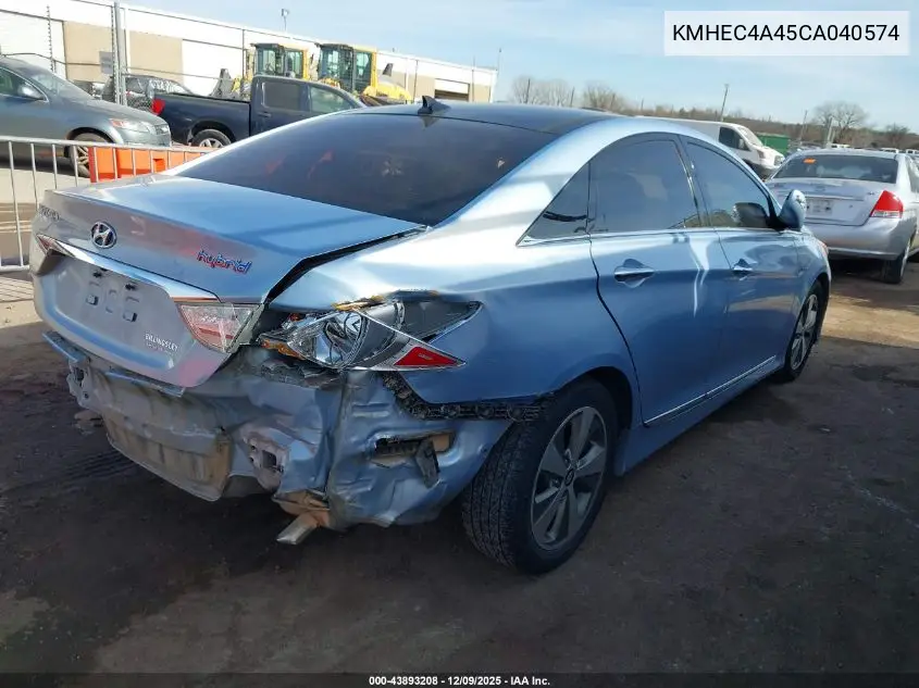 KMHEC4A45CA040574 2012 Hyundai Sonata Hybrid