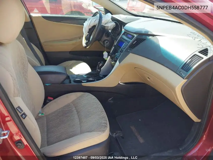 5NPEB4AC0DH558777 2013 Hyundai Sonata Gls