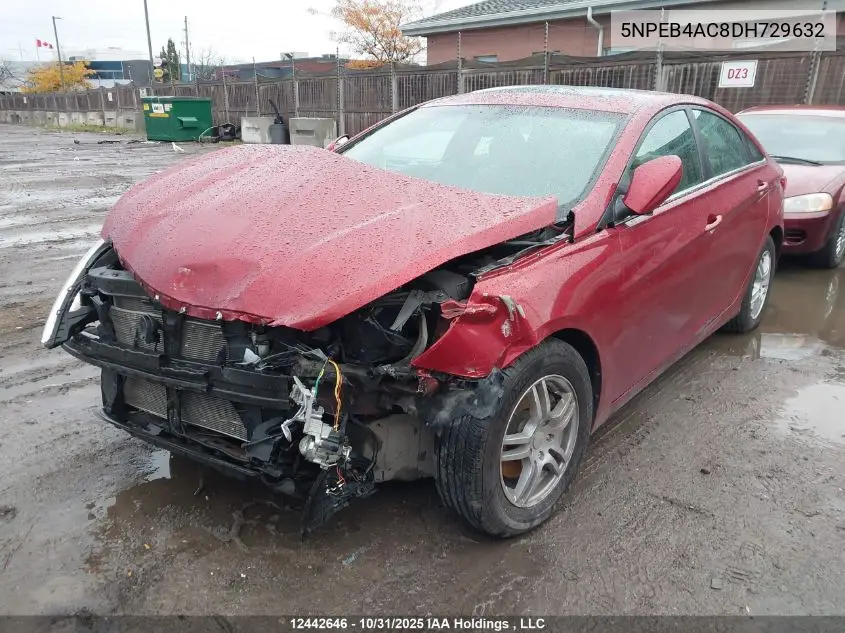5NPEB4AC8DH729632 2013 Hyundai Sonata Gls