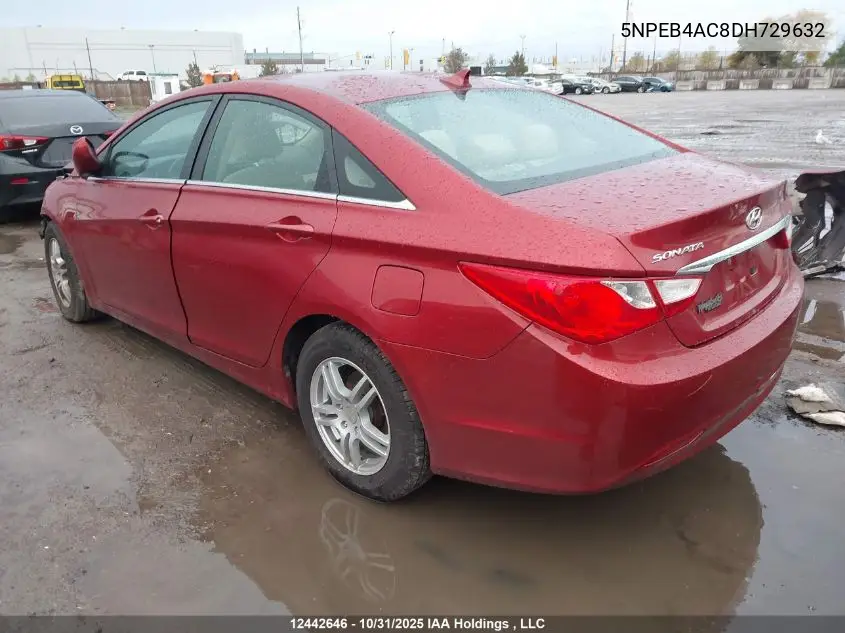 5NPEB4AC8DH729632 2013 Hyundai Sonata Gls