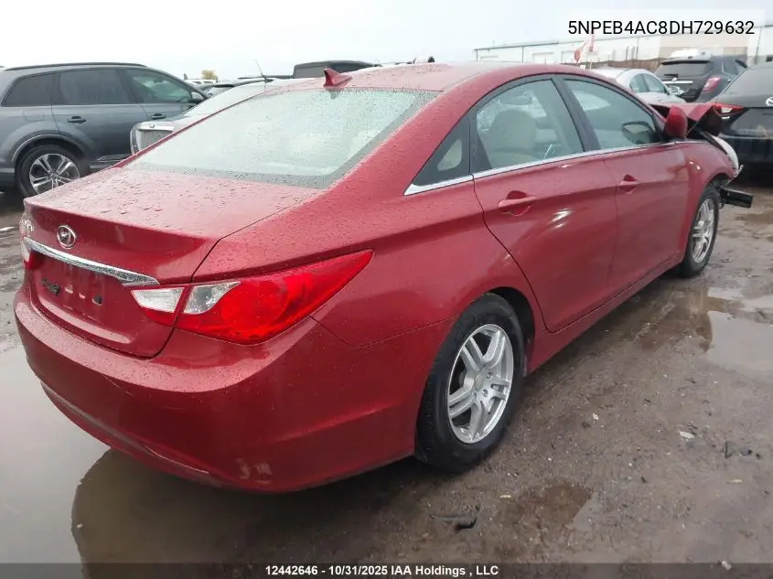 5NPEB4AC8DH729632 2013 Hyundai Sonata Gls
