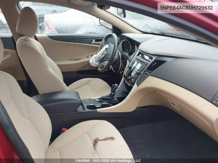 5NPEB4AC8DH729632 2013 Hyundai Sonata Gls
