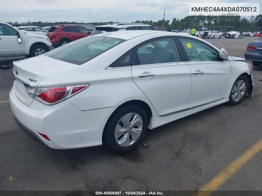 KMHEC4A4XDA070512 2013 Hyundai Sonata Hybrid