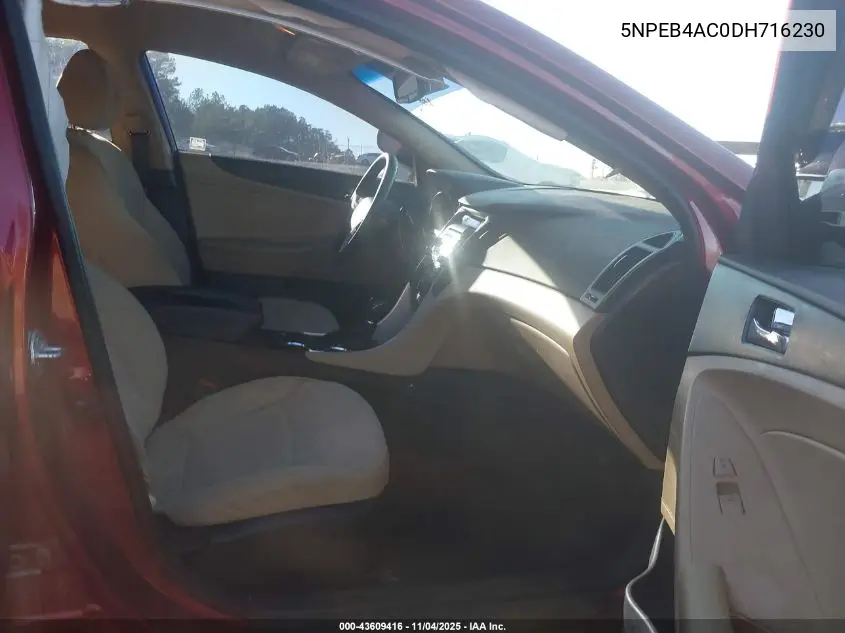 5NPEB4AC0DH716230 2013 Hyundai Sonata Gls