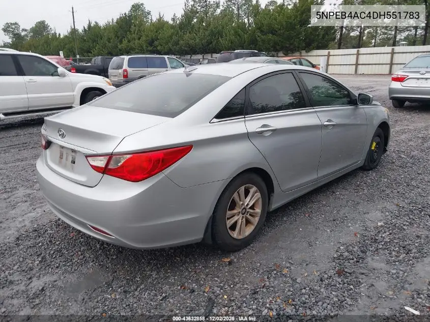 5NPEB4AC4DH551783 2013 Hyundai Sonata Gls
