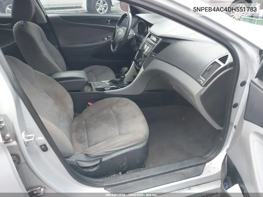5NPEB4AC4DH551783 2013 Hyundai Sonata Gls