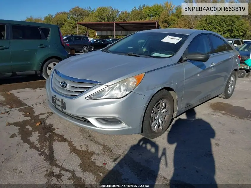5NPEB4AC0DH663819 2013 Hyundai Sonata Gls