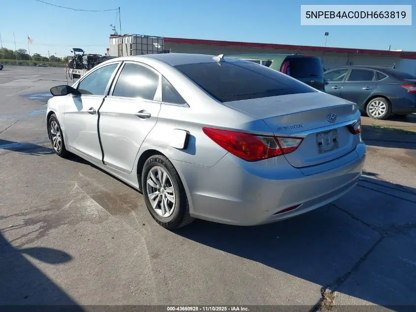 5NPEB4AC0DH663819 2013 Hyundai Sonata Gls