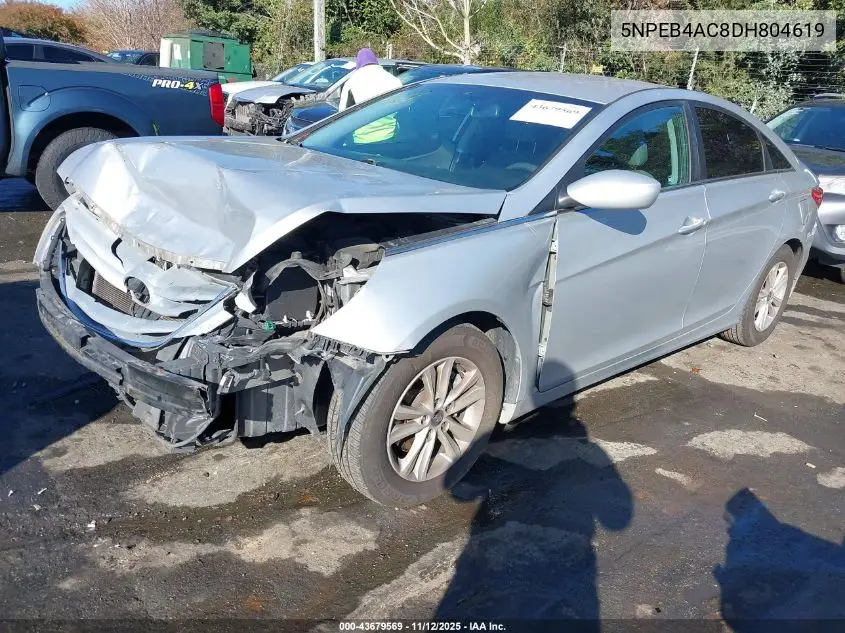 5NPEB4AC8DH804619 2013 Hyundai Sonata Gls