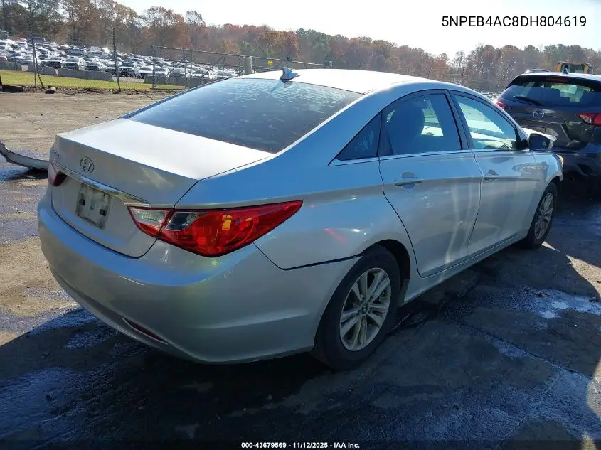 5NPEB4AC8DH804619 2013 Hyundai Sonata Gls