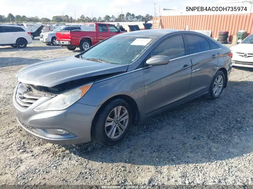 5NPEB4AC0DH735974 2013 Hyundai Sonata Gls