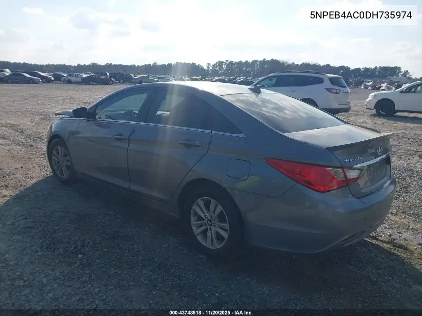 5NPEB4AC0DH735974 2013 Hyundai Sonata Gls