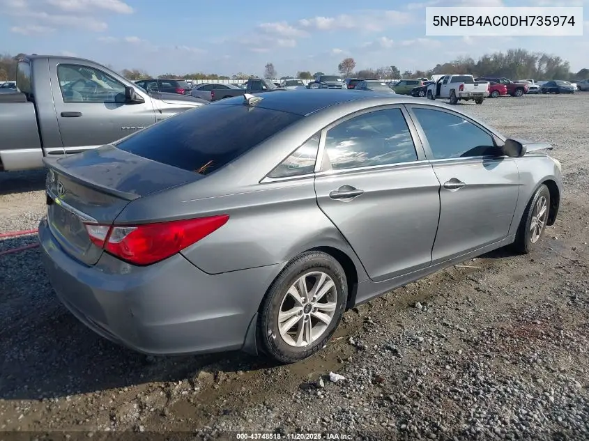 5NPEB4AC0DH735974 2013 Hyundai Sonata Gls
