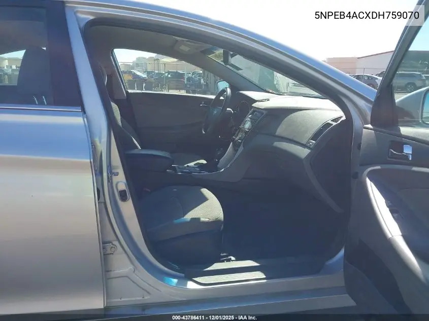 5NPEB4ACXDH759070 2013 Hyundai Sonata Gls