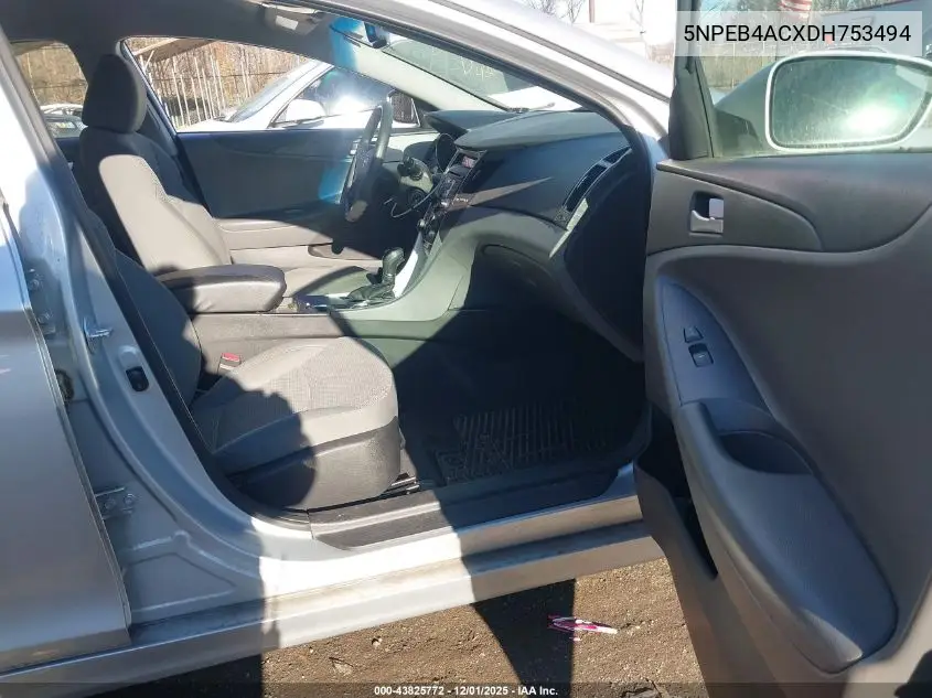 5NPEB4ACXDH753494 2013 Hyundai Sonata Gls