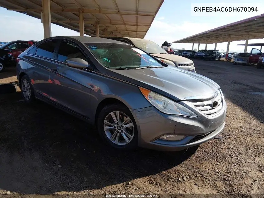 5NPEB4AC6DH670094 2013 Hyundai Sonata Gls