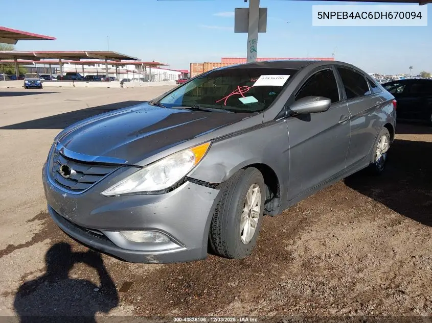 5NPEB4AC6DH670094 2013 Hyundai Sonata Gls