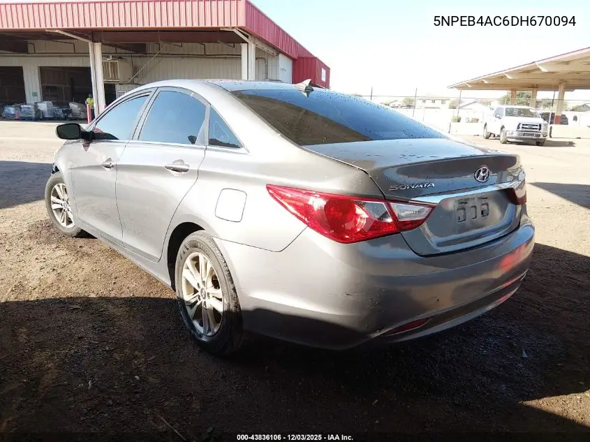 5NPEB4AC6DH670094 2013 Hyundai Sonata Gls
