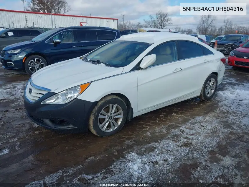 5NPEB4AC1DH804316 2013 Hyundai Sonata Gls