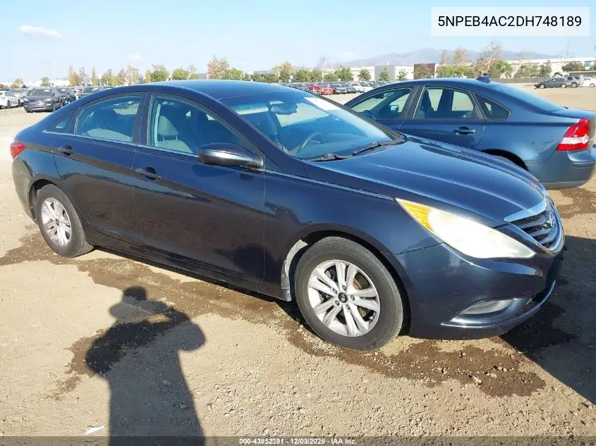 5NPEB4AC2DH748189 2013 Hyundai Sonata Gls