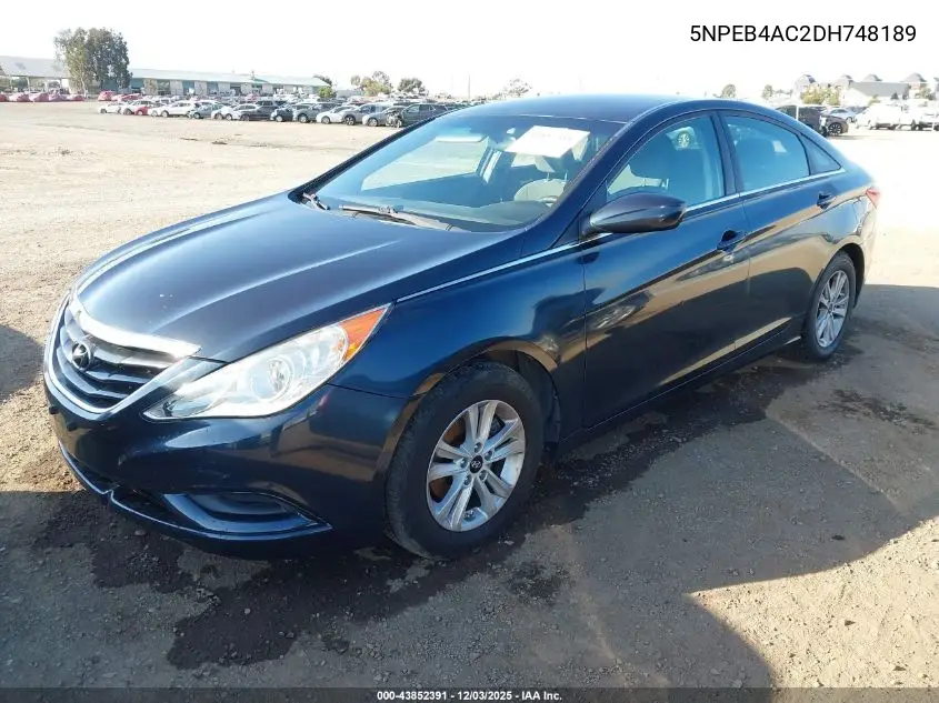 5NPEB4AC2DH748189 2013 Hyundai Sonata Gls