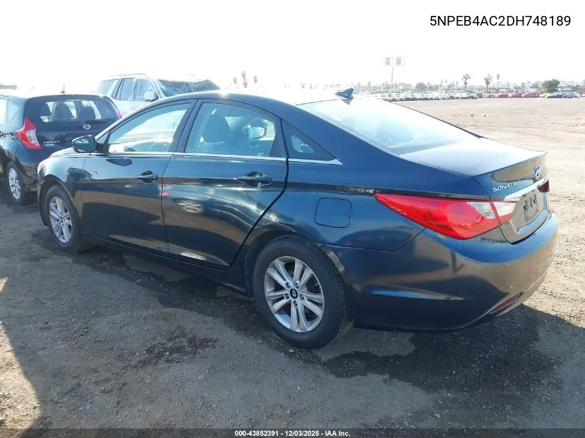 5NPEB4AC2DH748189 2013 Hyundai Sonata Gls