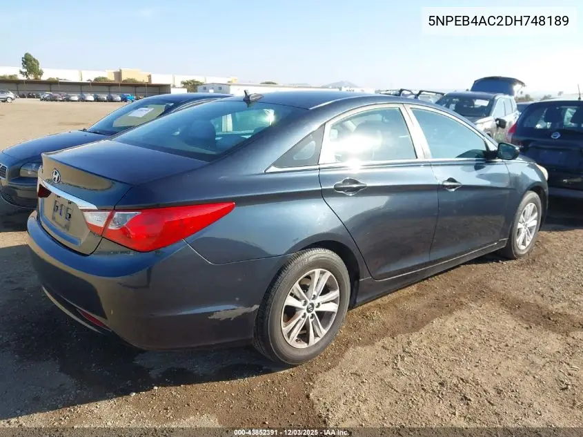 5NPEB4AC2DH748189 2013 Hyundai Sonata Gls