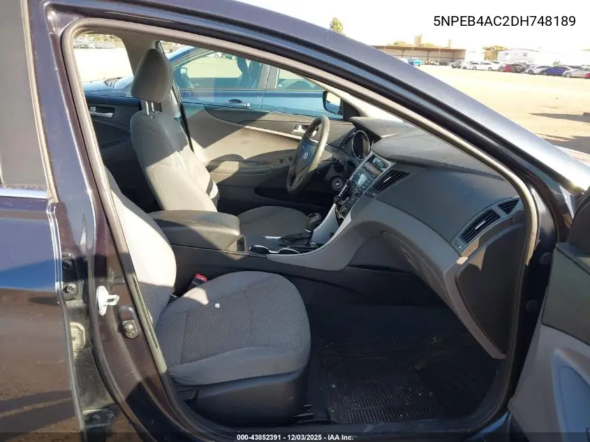 5NPEB4AC2DH748189 2013 Hyundai Sonata Gls