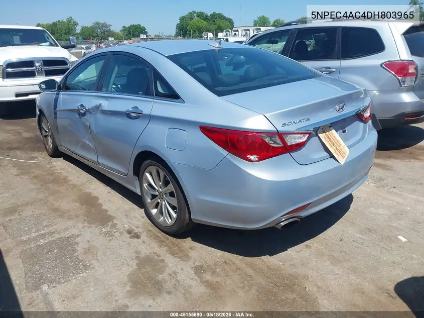 5NPEC4AC4DH803965 2013 Hyundai Sonata Se