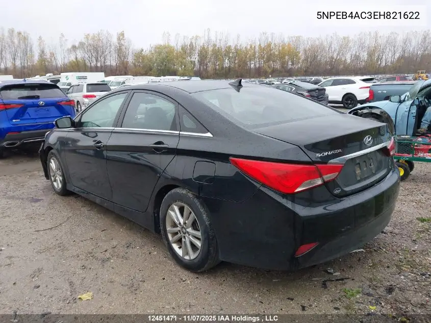 5NPEB4AC3EH821622 2014 Hyundai Sonata Gls