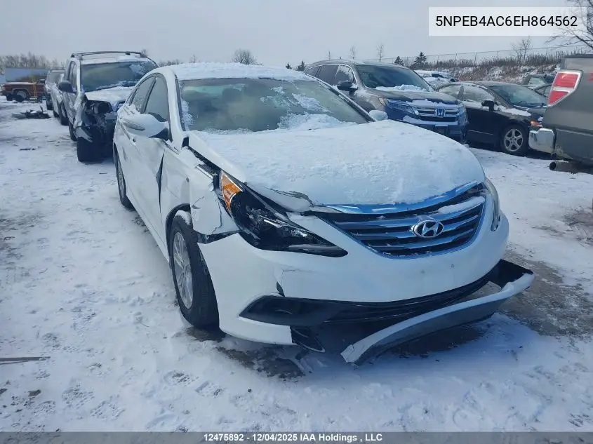 5NPEB4AC6EH864562 2014 Hyundai Sonata Gl