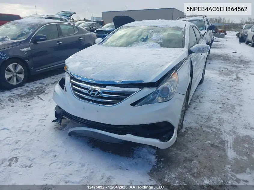 5NPEB4AC6EH864562 2014 Hyundai Sonata Gl