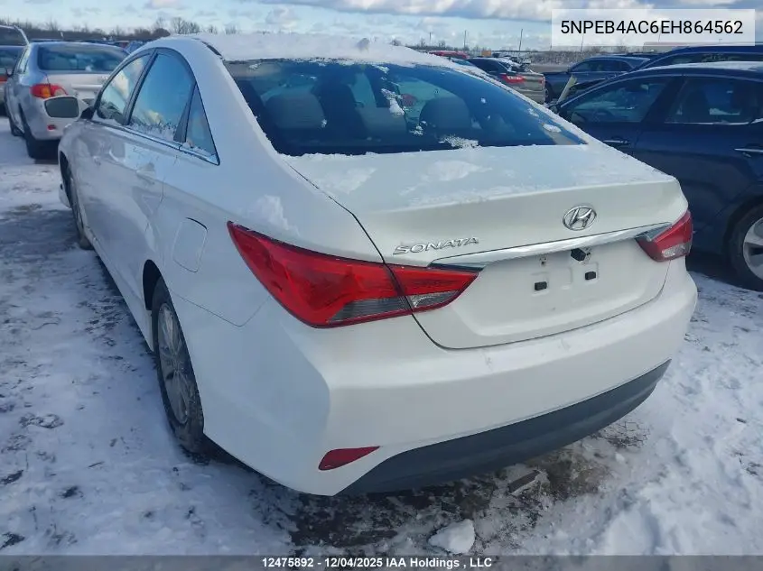5NPEB4AC6EH864562 2014 Hyundai Sonata Gl