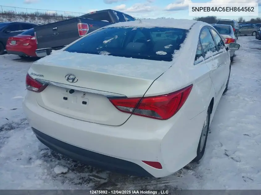 5NPEB4AC6EH864562 2014 Hyundai Sonata Gl