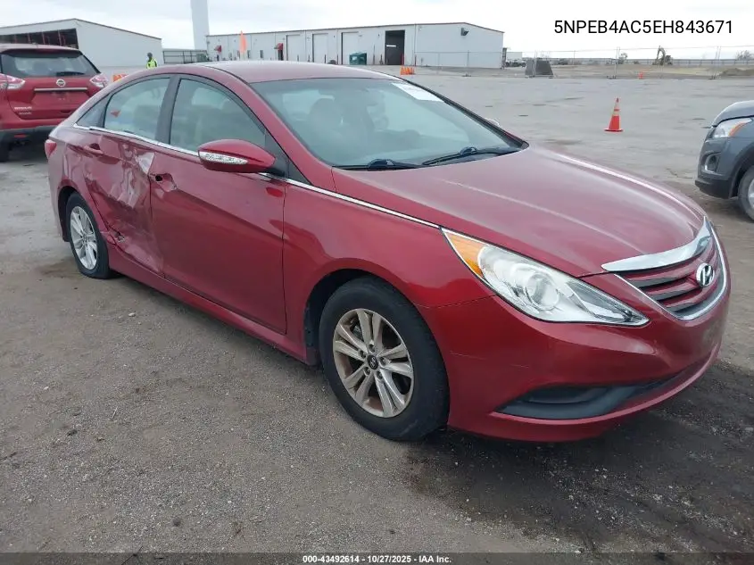 5NPEB4AC5EH843671 2014 Hyundai Sonata Gls