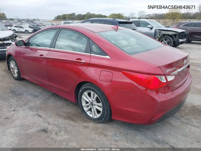 5NPEB4AC5EH843671 2014 Hyundai Sonata Gls