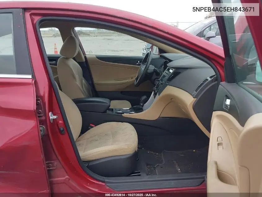 5NPEB4AC5EH843671 2014 Hyundai Sonata Gls